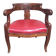 Fauteuil de bureau en noyer massif XIX°