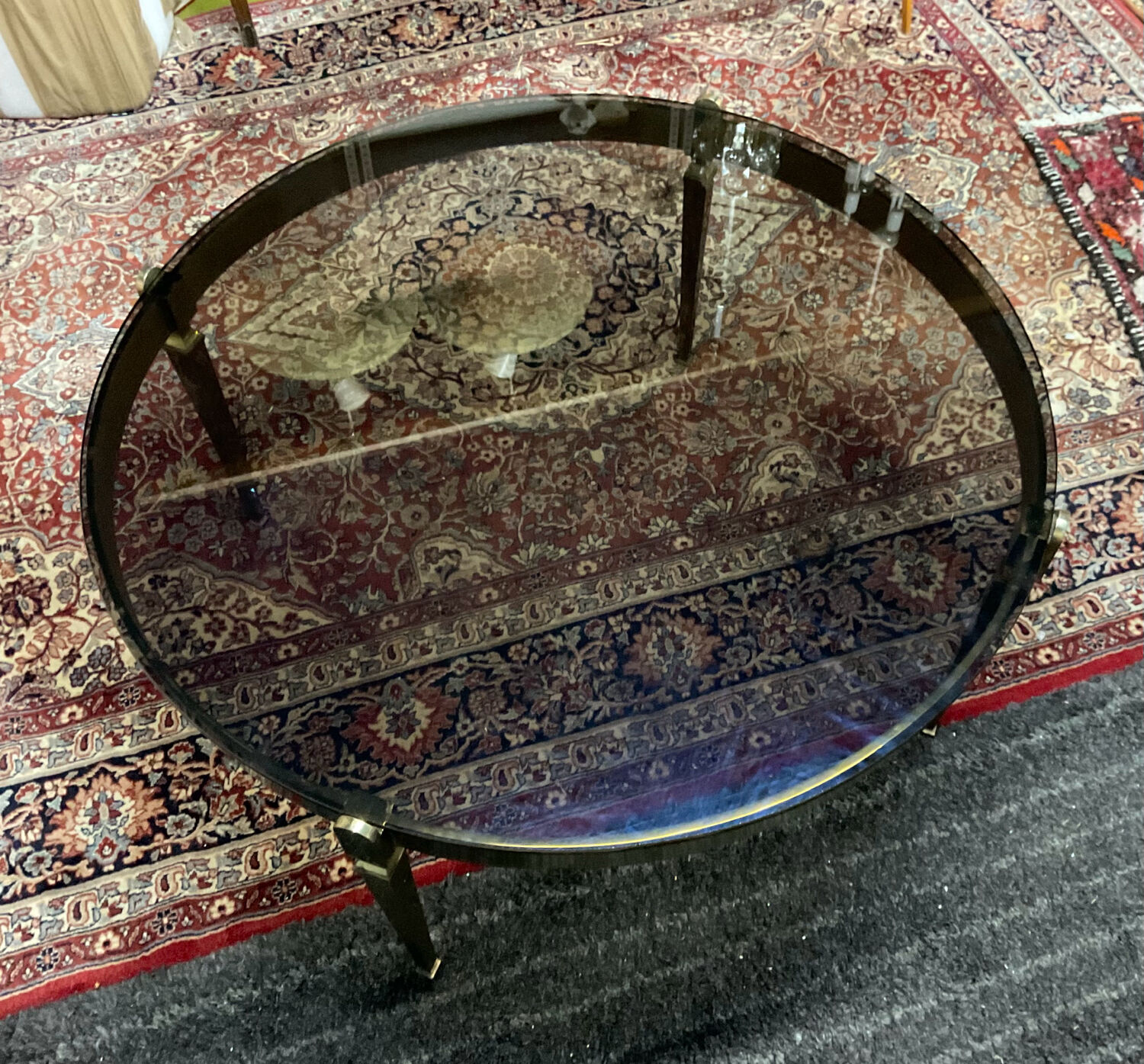 Empire style coffee table in solid bronze