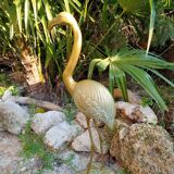 Brass flamingo