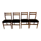 Set of 4 Scandinavian style teak chairs
