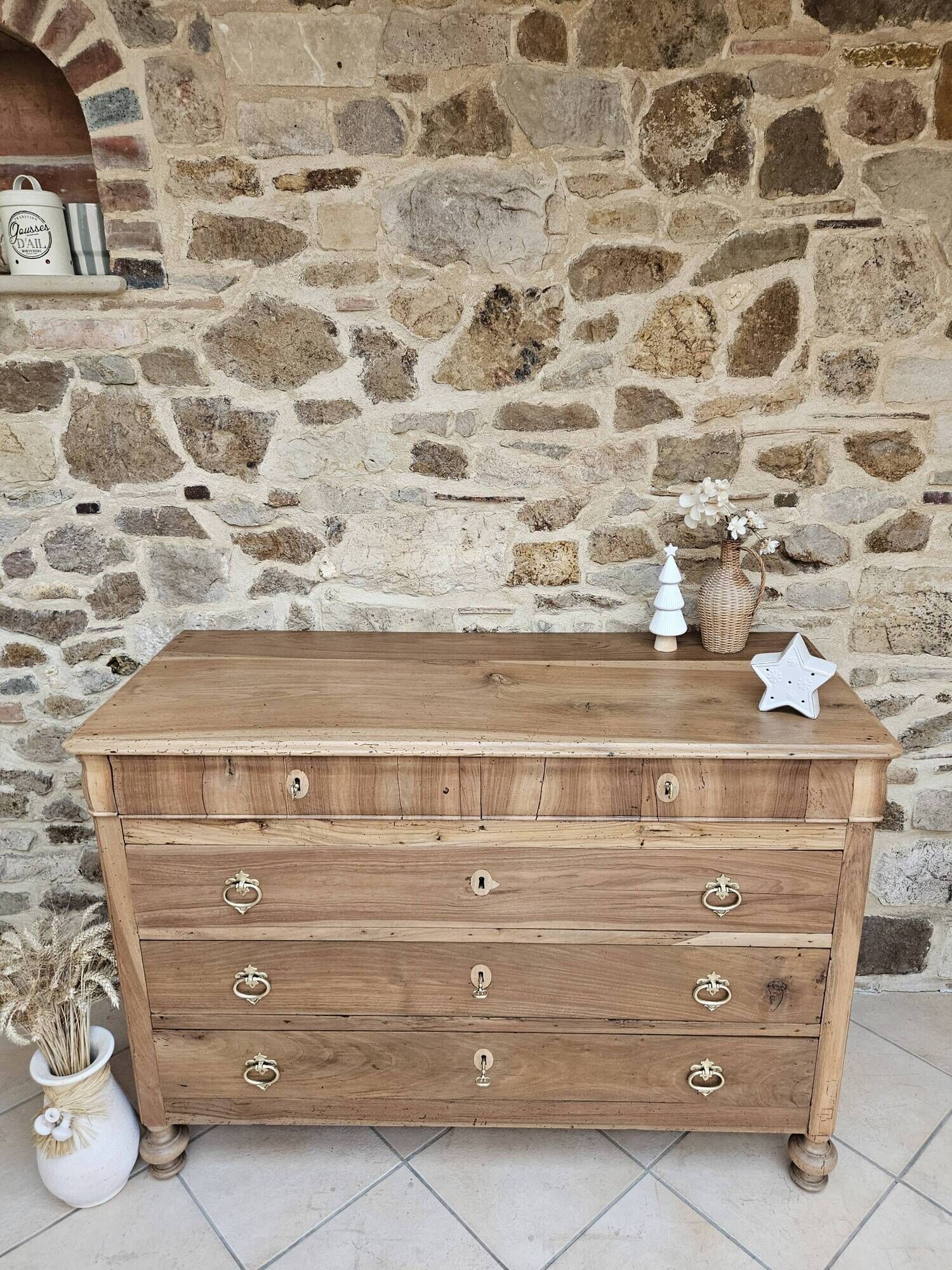 Antique walnut chest of drawers