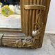 Miroir ancien en bois doré 128 x 68 cm