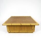 Bamboo and rattan coffee table, 1970s