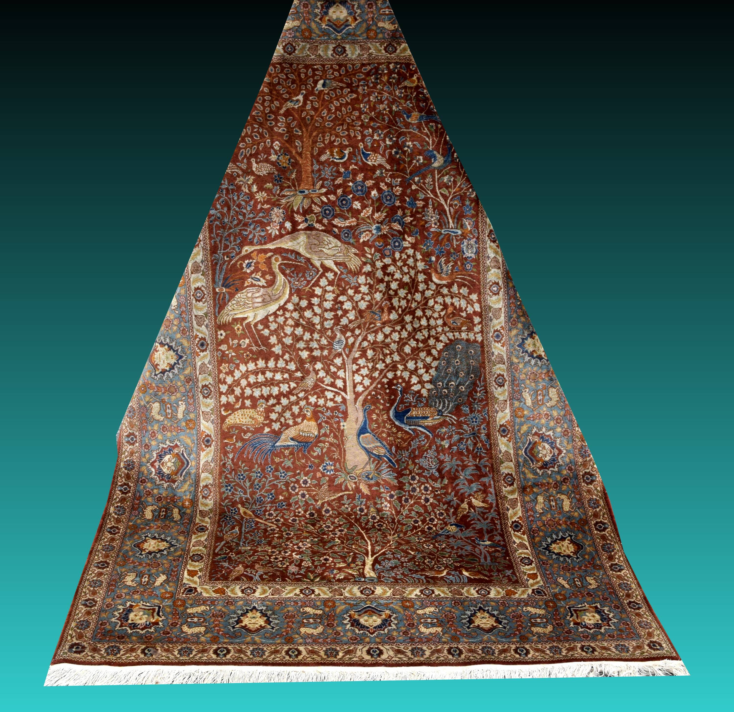 Persian rug "Tree of Life" with Birds – 137 x 240 cm - Handmade