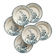 6 flat ironstone plates “Hollyhock” Gien
