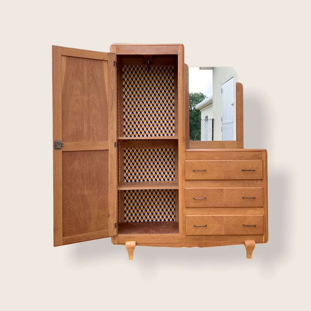 Asymmetrical vintage wardrobe 1950