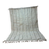 Beni Ouaren Modern White Rug with Vertical Stripes 300x200 cm