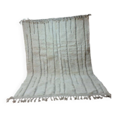 Tapis Beni Ouaren Moderne Blanc à Rayures Verticales 300x200 cm