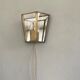 Brass wall lamp, mirror 50s