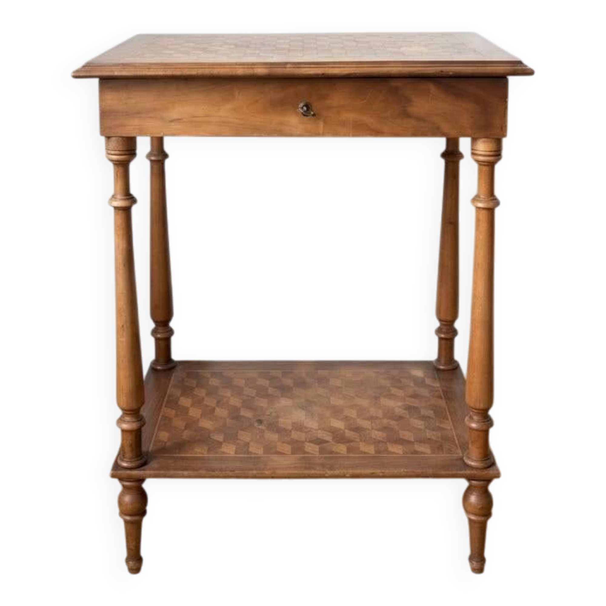 Antique marquetry wooden dresser
