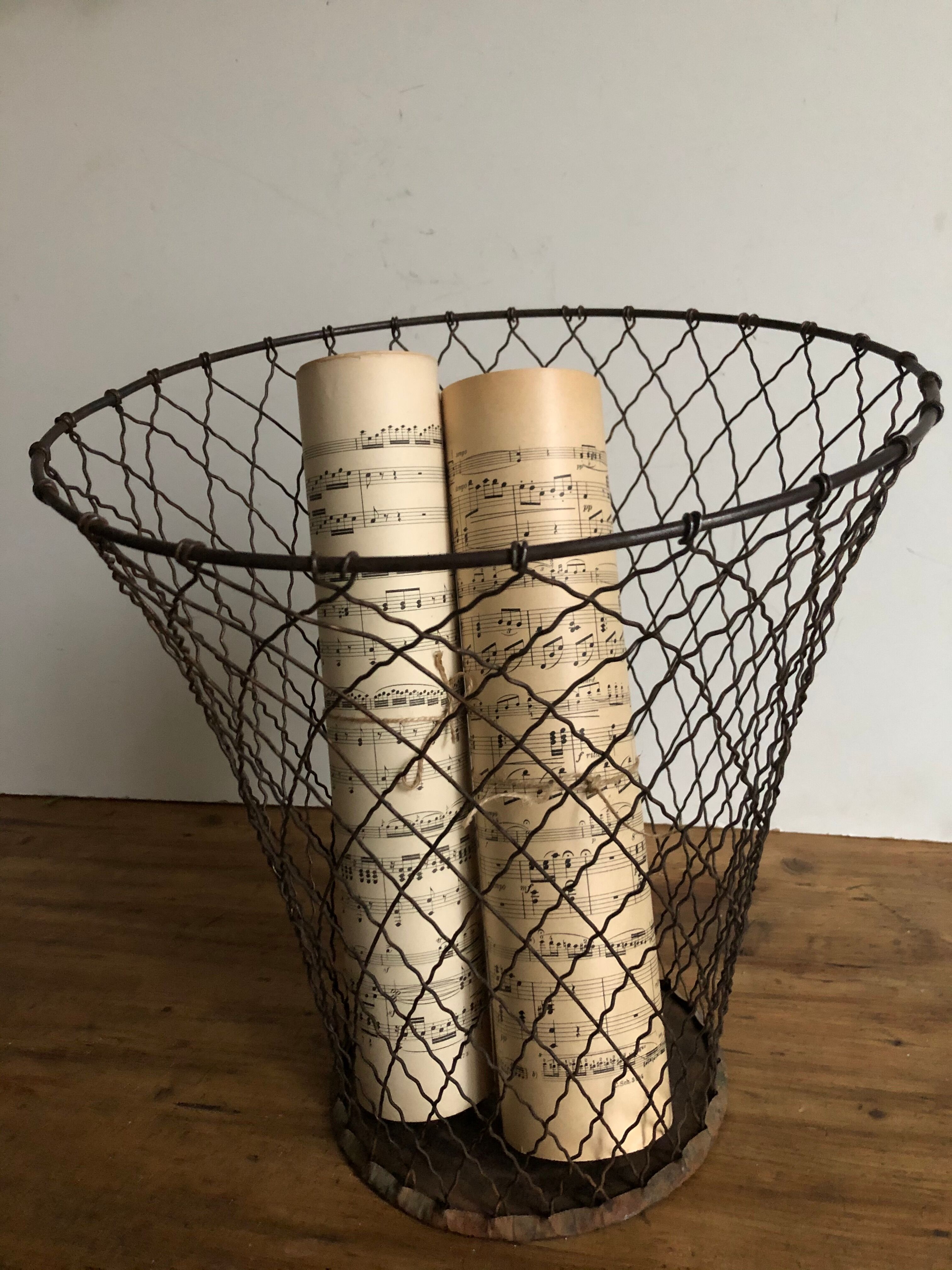 Woven yarn paper basket, office accessory