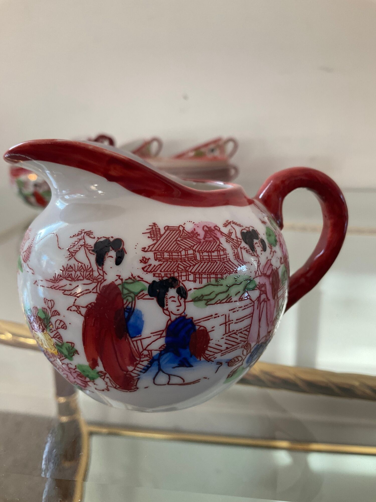 Old Japanese fine porcelain tea set
