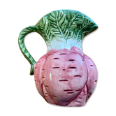 Pitcher barbotine-vegetable theme