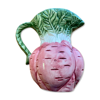 Pitcher barbotine-vegetable theme