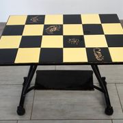 Table d'appoint en métal et céramique, années 50-60