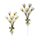 Vintage bouquet modern design brass wall lamp pair from the 1940s