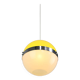 Lampe à Suspension Jaune Space Age, Italie, 1970s