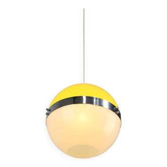 Lampe à Suspension Jaune Space Age, Italie, 1970s