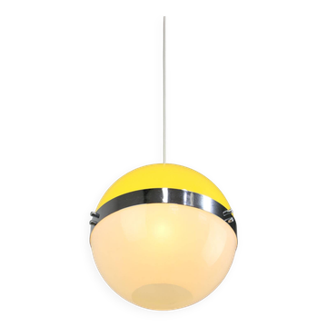 Space Age Italian Yellow Pendant Lamp, 1970s
