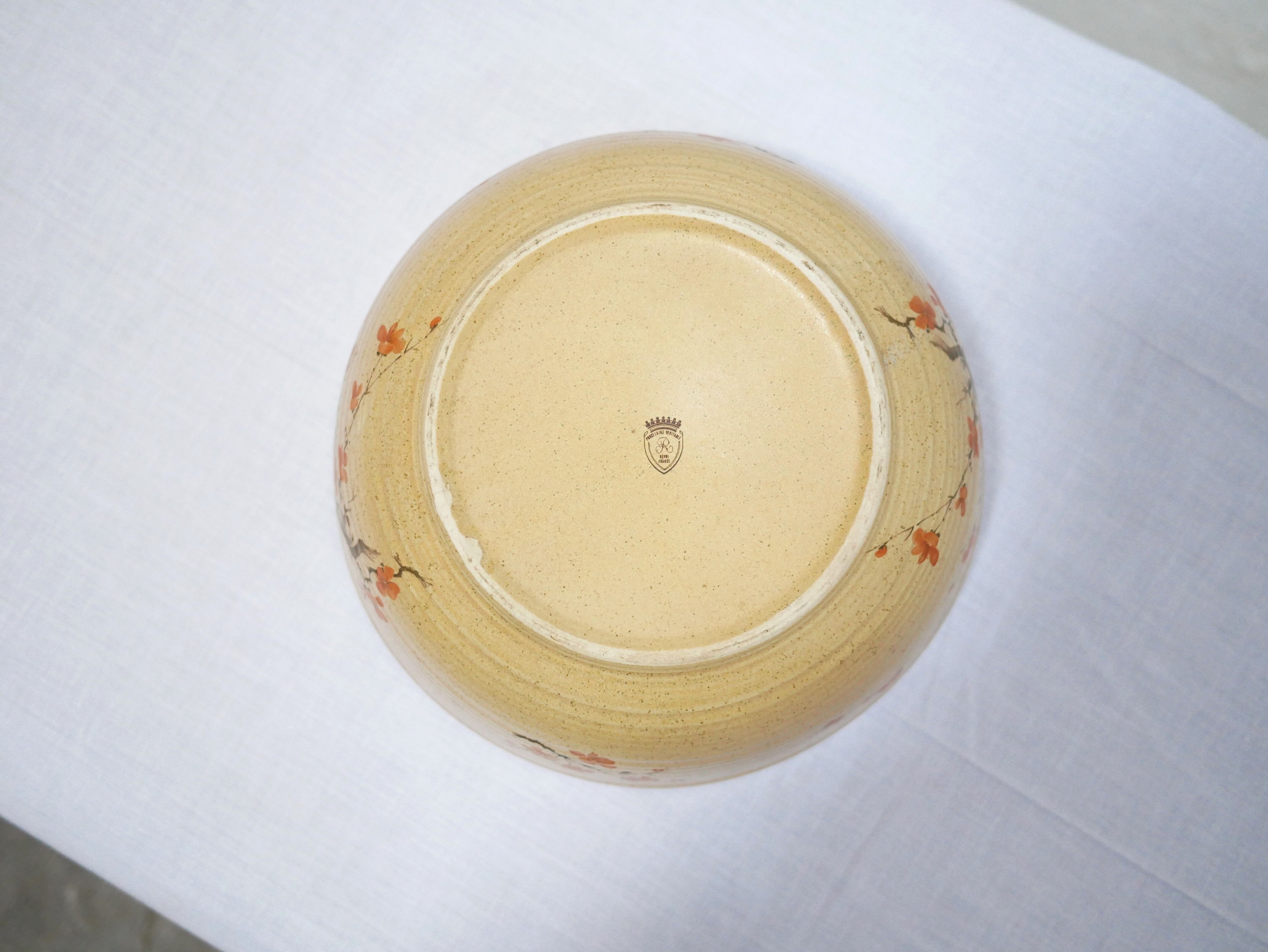 Vintage porcelain salad bowl by Maison Revol, France