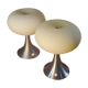 Pair of Prisma Mushroom Table Lamps 1975, Ufo A Space 30x22