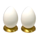 Opaline glass egg table lamps, set of 2