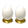Opaline glass egg table lamps, set of 2