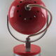 Seventies Space Age Eyeball table lamp in red and chrome laqué metal