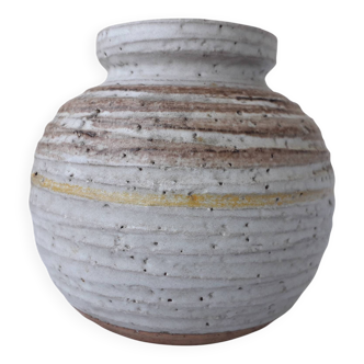 Grey stoneware vase