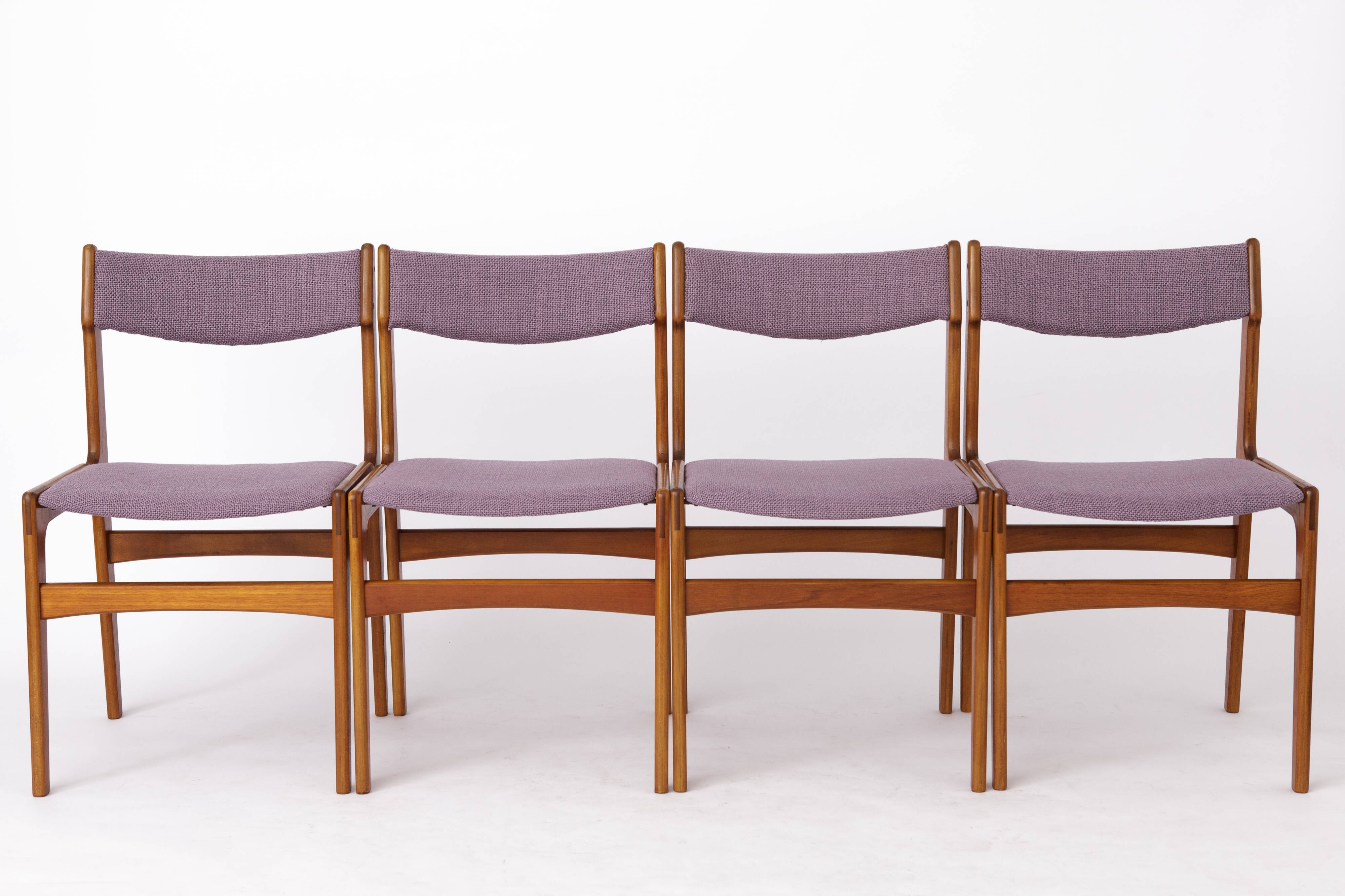 4 Mid-century Vintage Chairs, 1960s, Danish, Teak, Set of 4