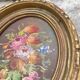 Small vintage flower painting