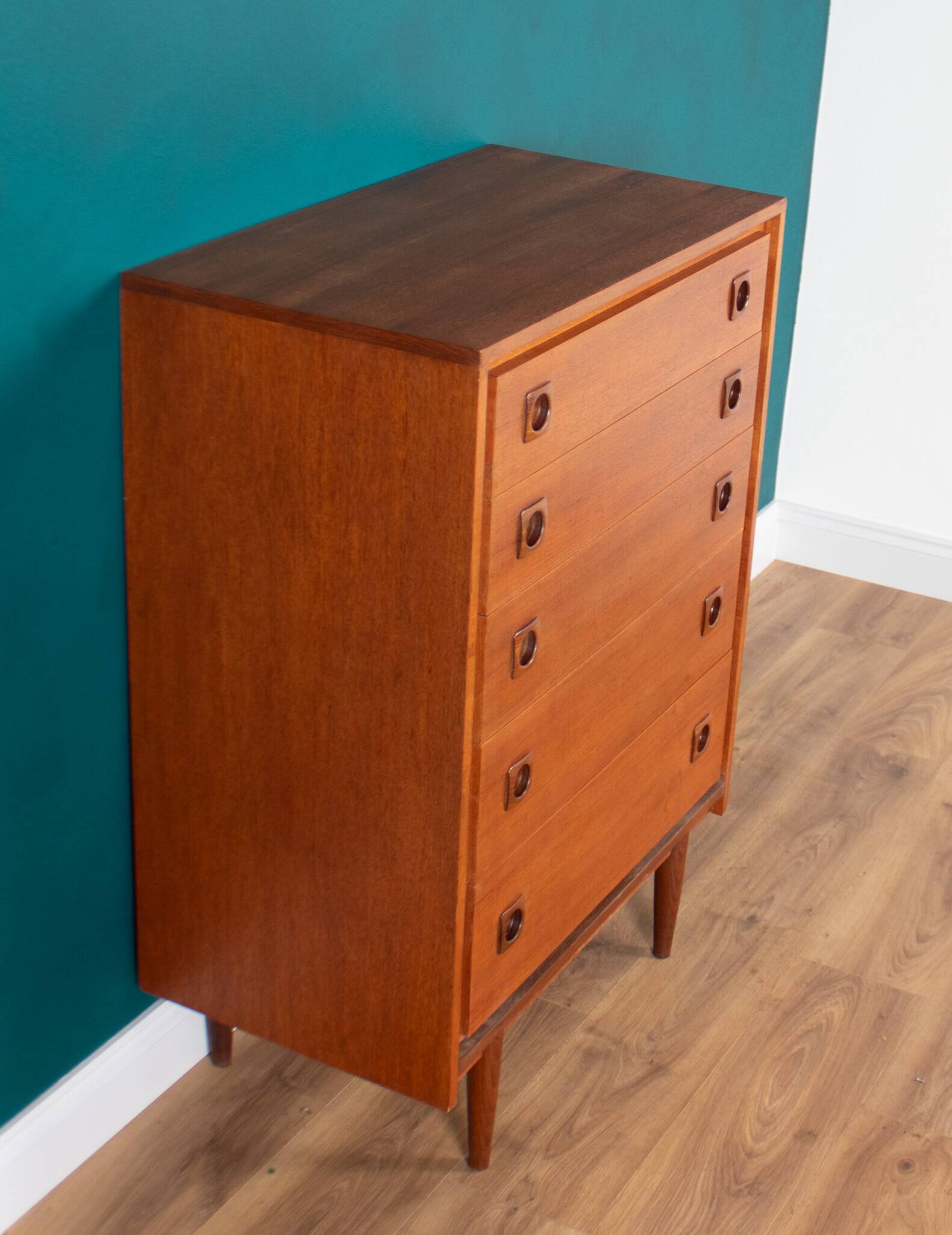 Commode rétro en teck des années 1960 BCM