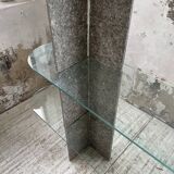 Roche Bobois stone and glass sculpture shelf 1970s