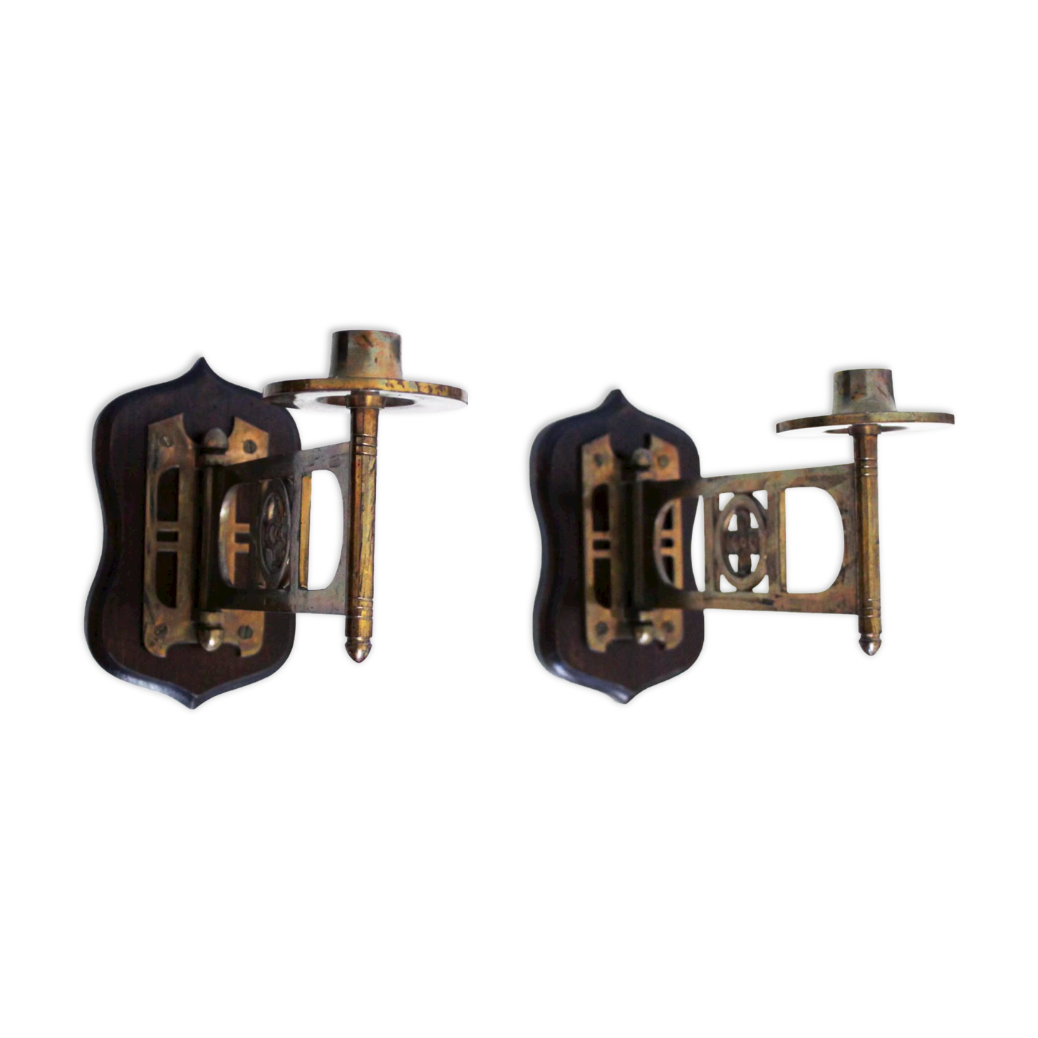 Pair of wall candle holders