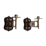 Pair of wall candle holders