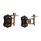 Pair of wall candle holders