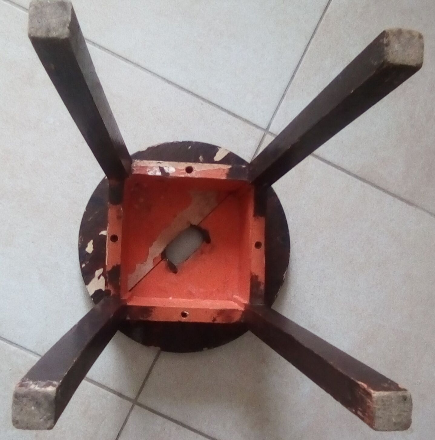 Vintage solid wood stool