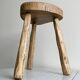 Tripod stool in light solid wood