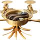 Palwa Hollywood Regency vergoldet Wandlampe Messing Swarovski Kristallen