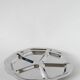 Stainless steel compartment dish, flower shape, 1970 - 33 cm