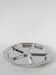 Plat à compartiments en inox, forme fleurs, 1970 - 33 cm