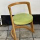 Mid century pine half circle chair