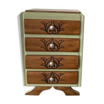 Small commodity 4 drawers art deco