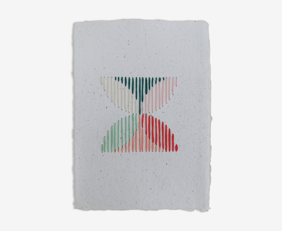 Broderie sur papier recyclé