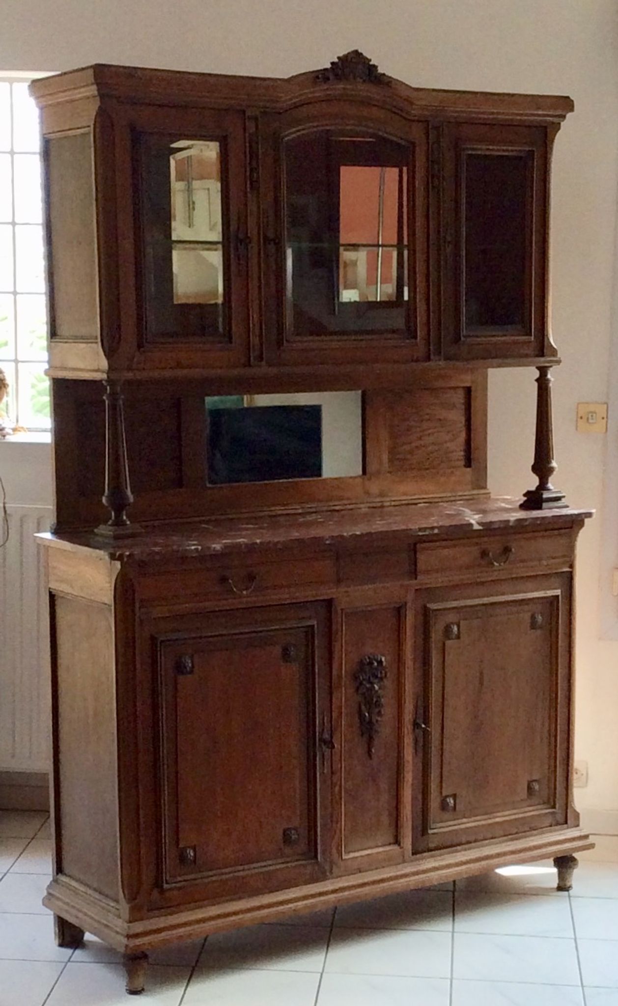 Solid oak buffet around 1900s