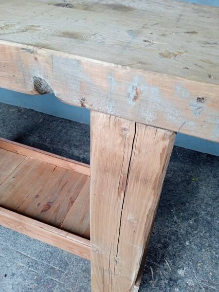 Workbench 120cm old solid wood