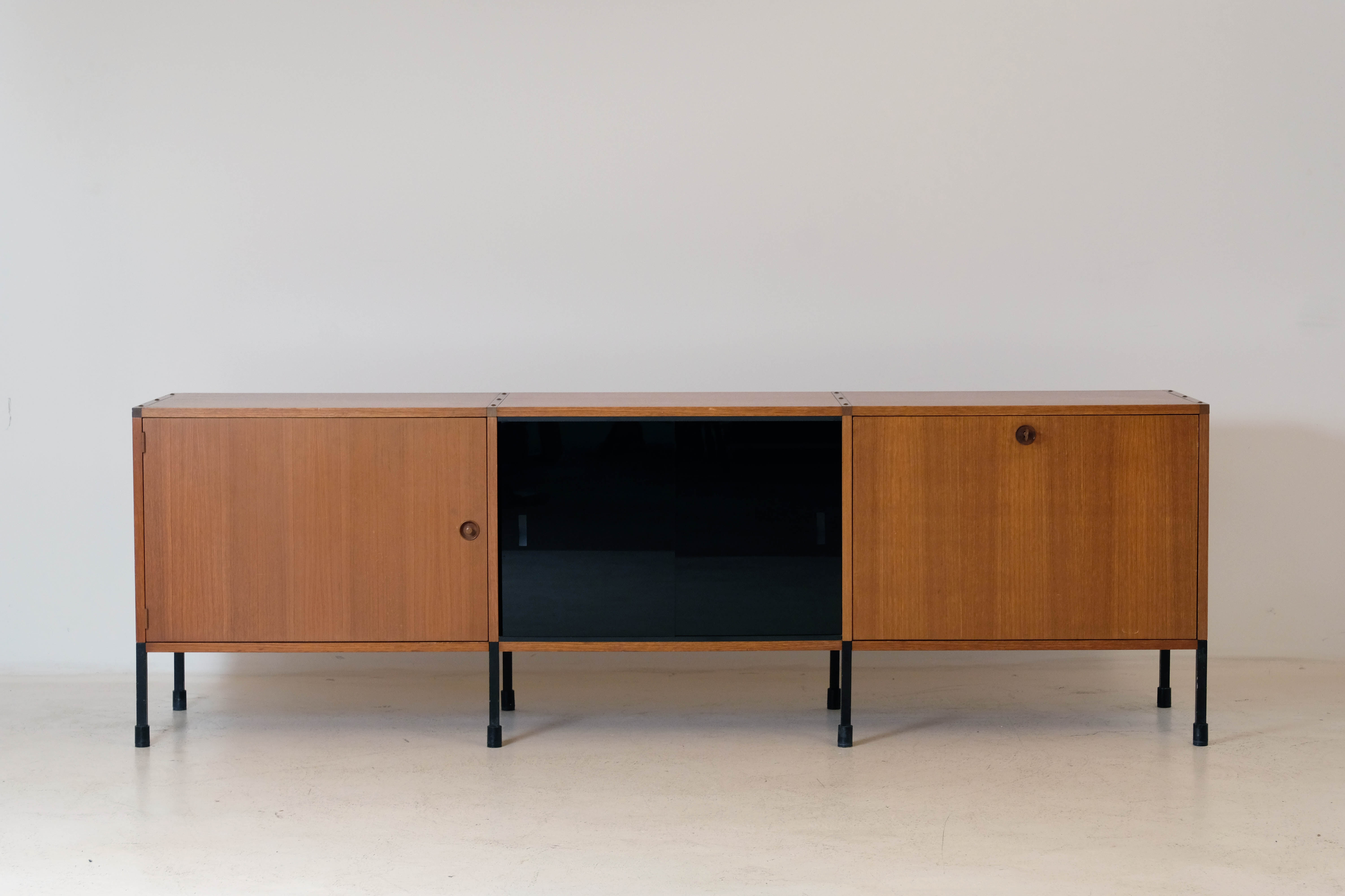Teak enfilade Minvielle ARP Guariche, Motte, Mortier 1960