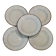 Lot de 5 assiettes vintage en céramique mouchetée –