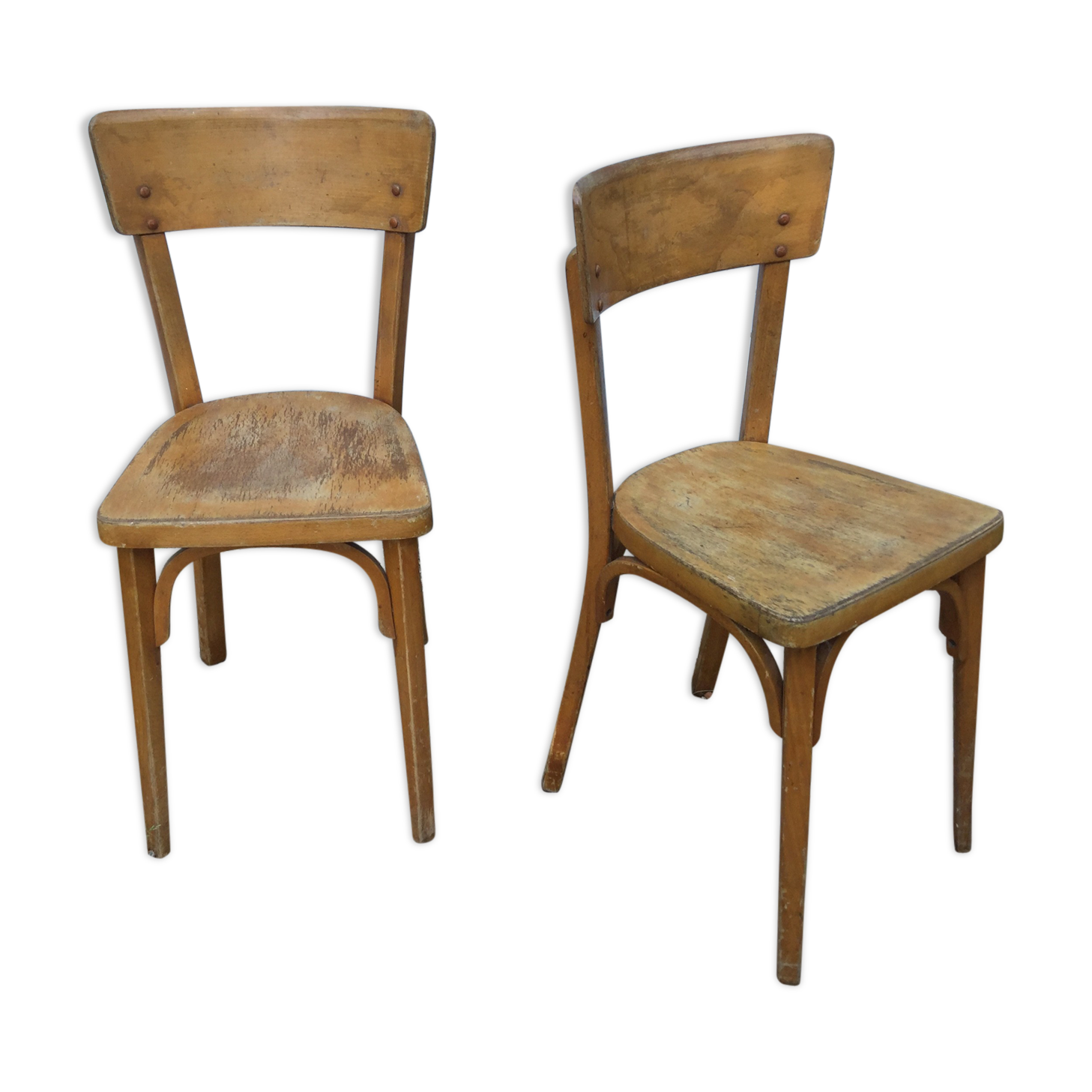Pair of bistro Baumann chairs