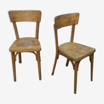 Pair of bistro Baumann chairs